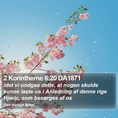 2 Korintherne 8:20 DA1871 Bible Verse Image