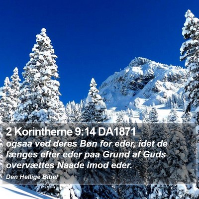 2 Korintherne 9:14 DA1871 Bible Verse Image