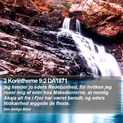 2 Korintherne 9:2 DA1871 Bible Verse Image