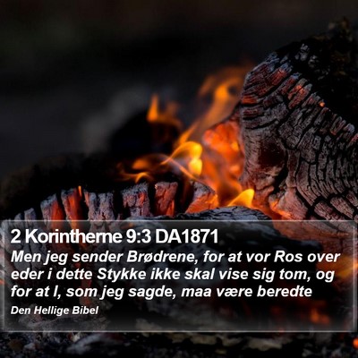 2 Korintherne 9:3 DA1871 Bible Verse Image
