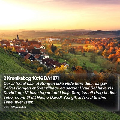 2 Krønikebog 10:16 DA1871 Bible Verse Image