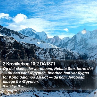 2 Krønikebog 10:2 DA1871 Bible Verse Image