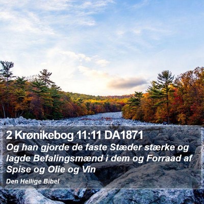 2 Krønikebog 11:11 DA1871 Bible Verse Image