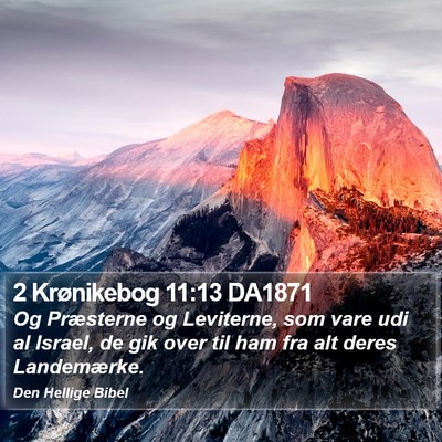 2 Krønikebog 11:13 DA1871 Bible Verse Image