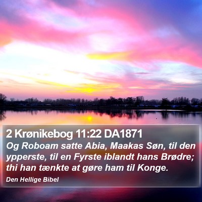 2 Krønikebog 11:22 DA1871 Bible Verse Image