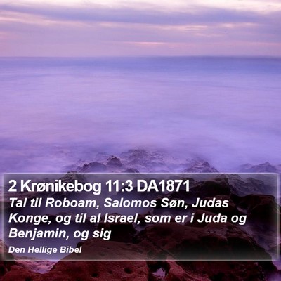 2 Krønikebog 11:3 DA1871 Bible Verse Image