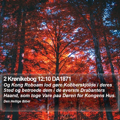 2 Krønikebog 12:10 DA1871 Bible Verse Image