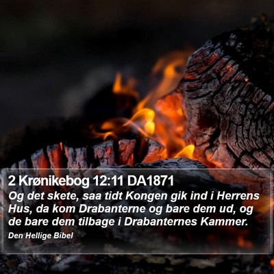 2 Krønikebog 12:11 DA1871 Bible Verse Image