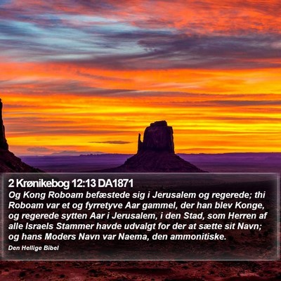 2 Krønikebog 12:13 DA1871 Bible Verse Image
