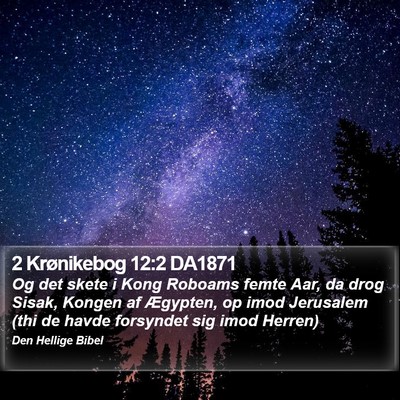 2 Krønikebog 12:2 DA1871 Bible Verse Image