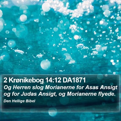 2 Krønikebog 14:12 DA1871 Bible Verse Image