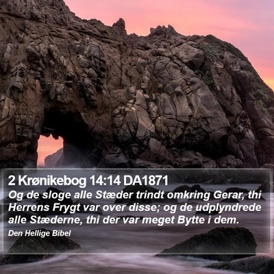 2 Krønikebog 14:14 DA1871 Bible Verse Image