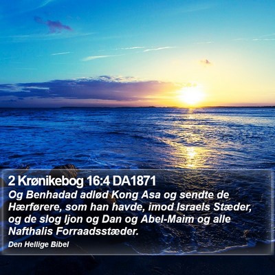 2 Krønikebog 16:4 DA1871 Bible Verse Image