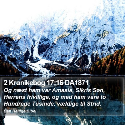 2 Krønikebog 17:16 DA1871 Bible Verse Image