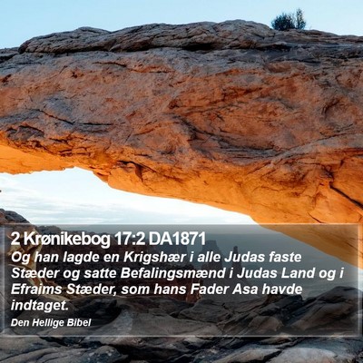2 Krønikebog 17:2 DA1871 Bible Verse Image