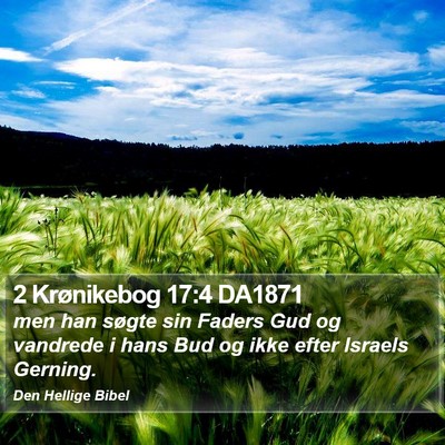 2 Krønikebog 17:4 DA1871 Bible Verse Image