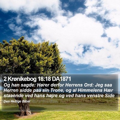 2 Krønikebog 18:18 DA1871 Bible Verse Image
