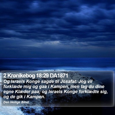 2 Krønikebog 18:29 DA1871 Bible Verse Image