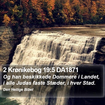 2 Krønikebog 19:5 DA1871 Bible Verse Image