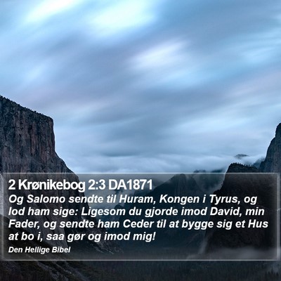 2 Krønikebog 2:3 DA1871 Bible Verse Image