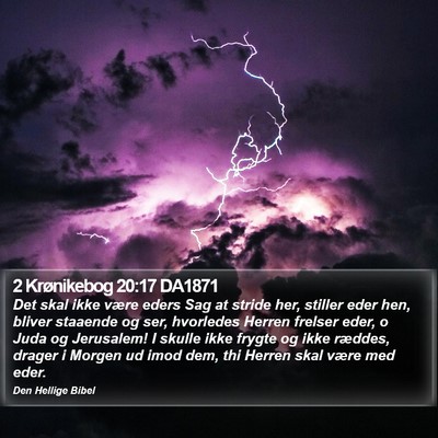 2 Krønikebog 20:17 DA1871 Bible Verse Image