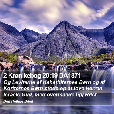 2 Krønikebog 20:19 DA1871 Bible Verse Image