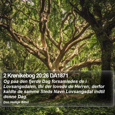 2 Krønikebog 20:26 DA1871 Bible Verse Image