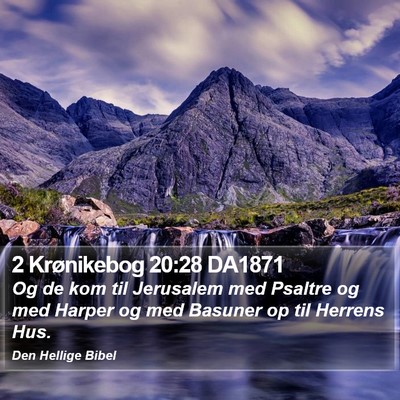 2 Krønikebog 20:28 DA1871 Bible Verse Image