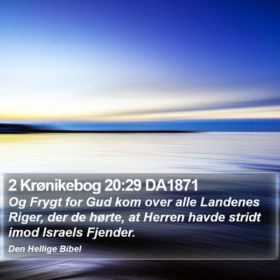 2 Krønikebog 20:29 DA1871 Bible Verse Image