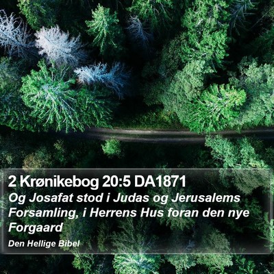 2 Krønikebog 20:5 DA1871 Bible Verse Image