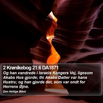 2 Krønikebog 21:6 DA1871 Bible Verse Image
