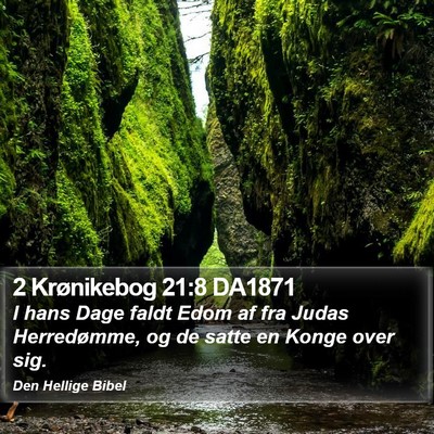 2 Krønikebog 21:8 DA1871 Bible Verse Image