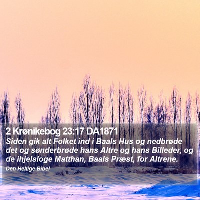 2 Krønikebog 23:17 DA1871 Bible Verse Image