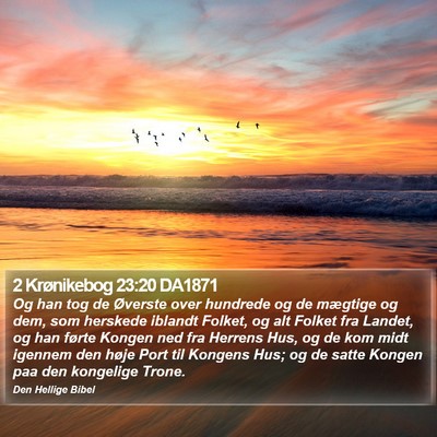 2 Krønikebog 23:20 DA1871 Bible Verse Image