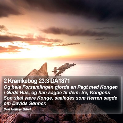 2 Krønikebog 23:3 DA1871 Bible Verse Image