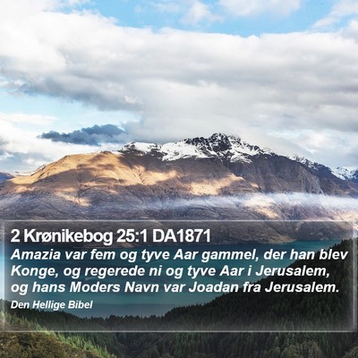 2 Krønikebog 25:1 DA1871 Bible Verse Image