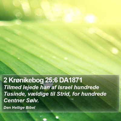 2 Krønikebog 25:6 DA1871 Bible Verse Image