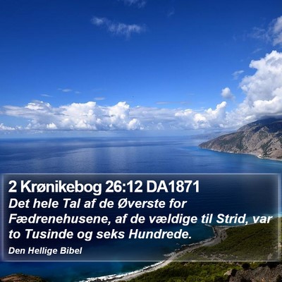 2 Krønikebog 26:12 DA1871 Bible Verse Image