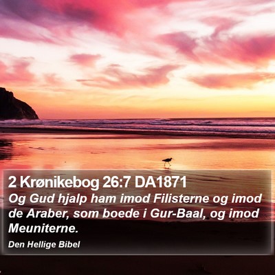 2 Krønikebog 26:7 DA1871 Bible Verse Image