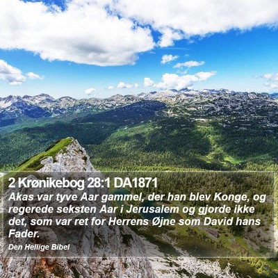 2 Krønikebog 28:1 DA1871 Bible Verse Image