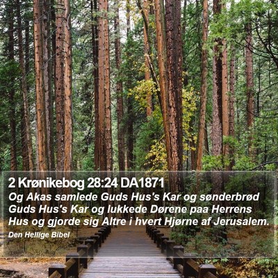 2 Krønikebog 28:24 DA1871 Bible Verse Image