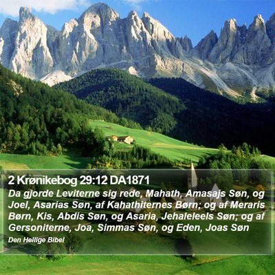 2 Krønikebog 29:12 DA1871 Bible Verse Image