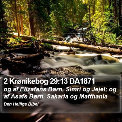 2 Krønikebog 29:13 DA1871 Bible Verse Image