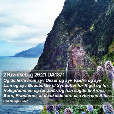 2 Krønikebog 29:21 DA1871 Bible Verse Image