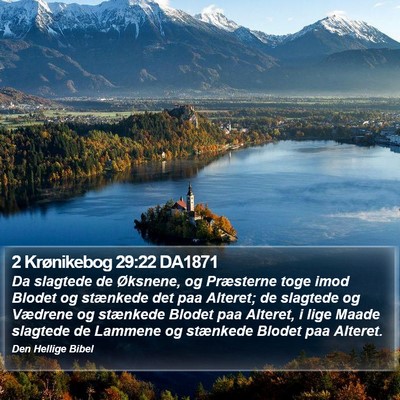 2 Krønikebog 29:22 DA1871 Bible Verse Image