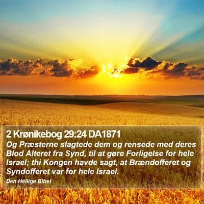 2 Krønikebog 29:24 DA1871 Bible Verse Image