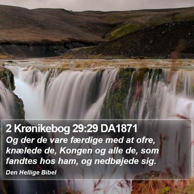2 Krønikebog 29:29 DA1871 Bible Verse Image
