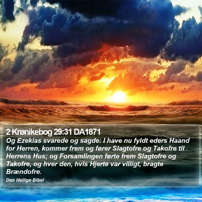 2 Krønikebog 29:31 DA1871 Bible Verse Image