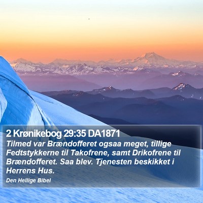 2 Krønikebog 29:35 DA1871 Bible Verse Image