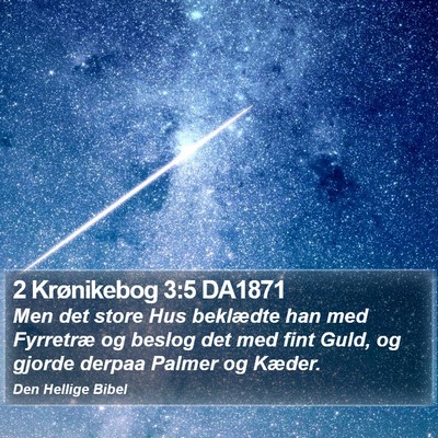 2 Krønikebog 3:5 DA1871 Bible Verse Image